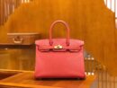 爱马仕 Birkin 30cm 唇膏粉 Togo小牛皮 金扣 原版蜜蜡线 顶级手工缝制