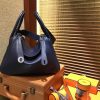 爱马仕 Lindy琳迪包 午夜蓝 德国进口togo牛皮 全手工缝制 30cm
