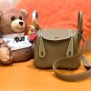 爱马仕 Lindy 18cm 大象灰 银扣 小牛皮 全手工缝制