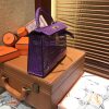 爱马仕 Mini kelly 19cm 一级美洲鳄鱼皮 梦幻紫 金扣 原版蜜蜡线 顶级手工
