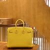 爱马仕 Birkin Touch 铂金包 琥珀黄 牛皮拼鳄鱼皮 金扣 25cm
