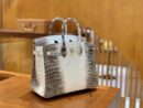 爱马仕 Birkin 铂金包 喜马拉雅 深色 特级品质 一级皮 尼罗鳄鱼皮 银扣 25cm