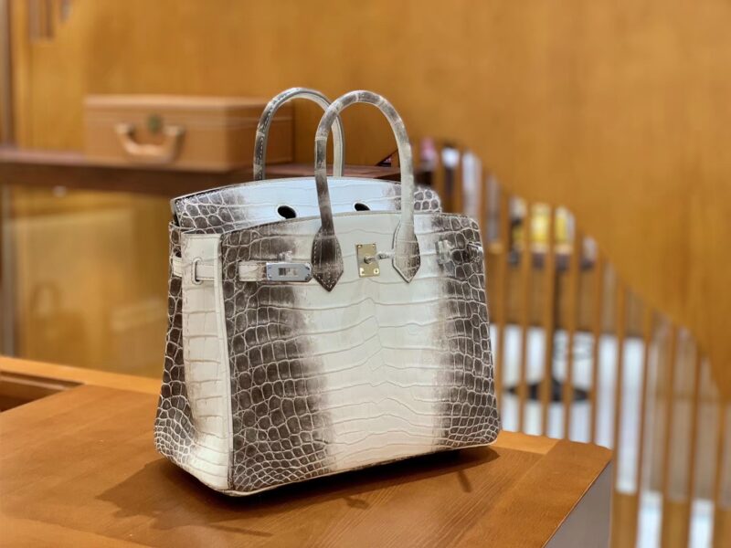 爱马仕 Birkin 铂金包 喜马拉雅 深色 特级品质 一级皮 尼罗鳄鱼皮 银扣 25cm - Image 7