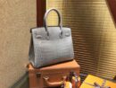 爱马仕 Birkin铂金包 斑鸠灰 一级皮 尼罗鳄鱼 进口原料 顶级手缝工艺 银扣 30cm
