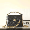 Chanel 24S系列AS4472黑色球纹牛皮单肩包免检版