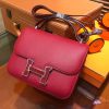 d01c70fca8b4fa7.jpg 爱马仕 Constance 18cm 石榴红 珐琅银扣 掌纹牛皮 全手工缝制 现货