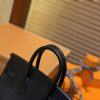 Birkin 铂金包 25CM 经典黑色 银扣 仿蜥蜴皮 全手工缝制