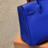 爱马仕 Birkin铂金包 琉璃蓝 德国进口小牛皮 顶级品质全手工缝制 金扣 30cm