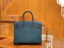 爱马仕 Birkin 铂金包 靛蓝 祖母蓝 Touch 鳄鱼皮拼牛皮 金扣 30cm