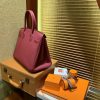 爱马仕 Birkin 30cm ( 铂金包) Togo小牛皮 石榴红 原版蜜蜡线 全手工缝制