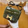d272d0a76e6dfb8.jpg 爱马仕 Constance 18cm 橄榄绿 尼罗鳄鱼皮 金扣 原版蜜蜡线 顶级手缝