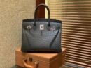 爱马仕 Birkin 30cm 松柏绿 南非进口鸵鸟皮 顶级手缝工艺 金扣