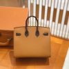 爱马仕 Birkin 20cm 限量版小房子 金棕色 Epsom拼鳄鱼皮 顶级全手缝工序