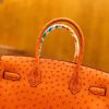 爱马仕 Birkin 30cm 经典橙 鸵鸟皮 全手工缝制