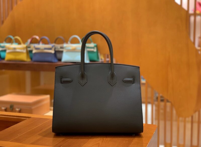 爱马仕 Birkin 30cm 外缝 掌纹牛皮 经典黑 金扣 全手工缝制 - Image 2