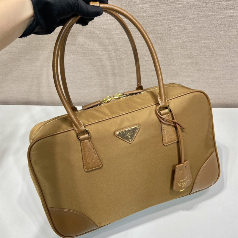 Prada*ReEdition系列手提袋1BB114大号木色免检版 - Image 5