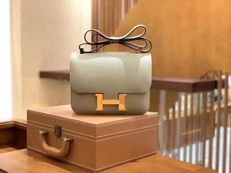 爱马仕 Constance 23cm 斑鸠灰 Epsom 掌纹小牛皮 金扣 原版蜜蜡线 顶级手工缝制