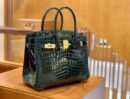 爱马仕 Birkin 30cm 祖母绿 金扣 一级皮湾鳄鱼皮 臻品级别