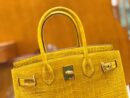 爱马仕 Birkin 30cm 琥珀黄 一级野生湾鳄 金扣 原版蜜蜡线 顶级手缝