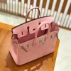 爱马仕 Birkin 25cm Swift牛皮 Q粉 银扣 原版蜜蜡线 顶级手工缝制