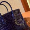 爱马仕 Kelly 凯莉包 午夜蓝 一级皮 尼罗鳄鱼皮 顶级全手工缝制 金扣 28cm