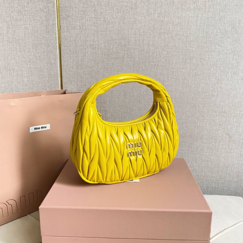 miumiu缪缪*Matelasse系列5BC125手袋黄色免检版 - Image 3