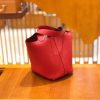 爱马仕 Piction 18cm 大红色 银扣 Togo小牛皮 全手工缝制