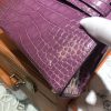 爱马仕 MiniKelly 迷你凯莉 焉尾紫 一级美洲鳄鱼皮 顶级手缝蜡线 金扣 19cm 2代