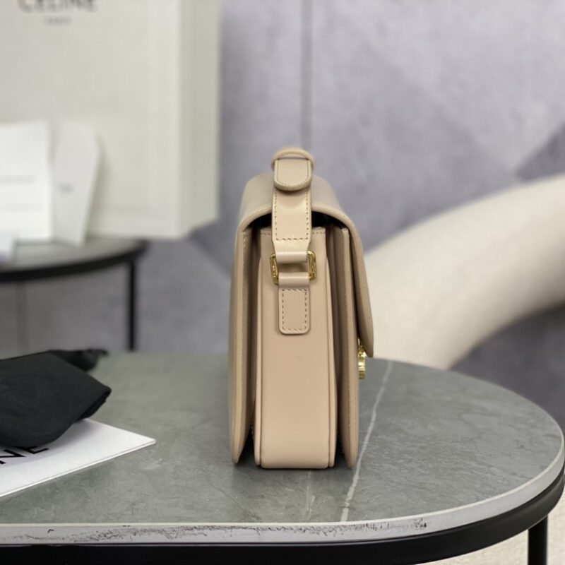 Celine*Triomphe系列手袋187363褐色免检版 - Image 4