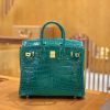 d92894be27db1cc.jpg 爱马仕 Birkin 铂金包 翡翠绿 一级皮 尼罗鳄鱼皮 臻品级别 金扣 25cm