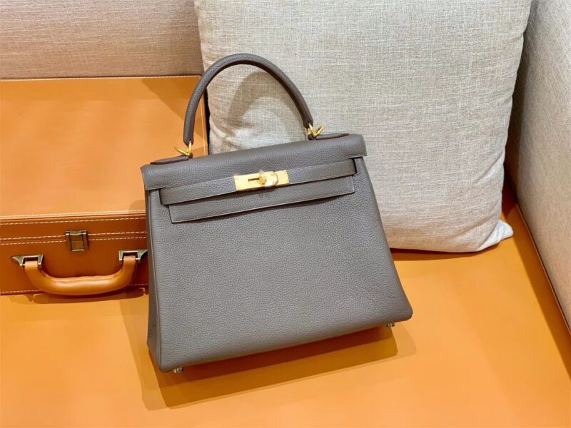 爱马仕 Kelly 凯莉包 锡器灰 小牛皮 28cm