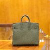 爱马仕 Birkin 25cm 豆沙绿 南非KK鸵鸟皮 银扣 原版蜜蜡线 顶级手缝