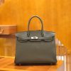 爱马仕 Birkin 30cm 锡器灰 Togo小牛皮 银扣 原版蜜蜡线 顶级手工缝制