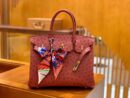爱马仕 Birkin 30 鸵鸟皮 枣红色 金扣 全手工缝制