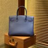 爱马仕 Birkin铂金包 明蓝色 德国进口小牛皮 顶级品质全手工缝制 金扣 30cm