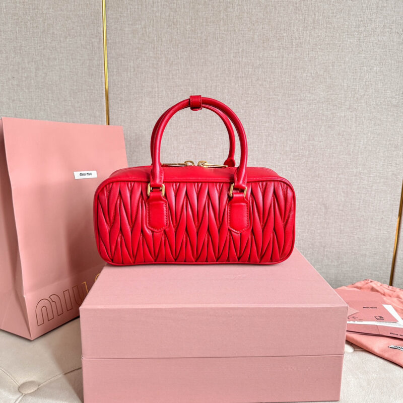 miumiu缪缪*5BB148保龄球包袋红色免检版 - Image 5