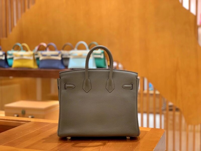 爱马仕 Birkin 25cm Togo皮 锡器灰 金扣 原版蜜蜡线 全手工缝制 - Image 2