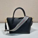 Prada*VitelloDino系列手提斜挎包1BA111黑色免检版