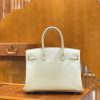 爱马仕 Birkin 30cm 奶昔白 Togo小牛皮 银扣 原版蜜蜡线 顶级手工缝制