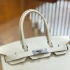 爱马仕 Birkin 30cm 奶昔白 Togo小牛皮 银扣 原版蜜蜡线 顶级手工缝制
