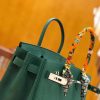 爱马仕 Birkin 30cm 孔雀绿 Togo小牛皮 银扣 原版蜜蜡线 顶级手工缝制