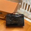 爱马仕 Mini kelly 一代 经典黑 美洲鳄鱼皮 金扣 原版蜜蜡线 顶级手缝