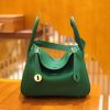 爱马仕 Lindy 26cm 丝绒绿 Togo牛皮 金扣 原版蜜蜡线 顶级手缝