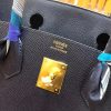 爱马仕 Birkin 30cm 午夜蓝 Epsom掌纹小牛皮 金扣 原版蜜蜡线 顶级手缝