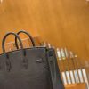 爱马仕 Birkin 铂金包 锡器灰 仿蜥蜴皮 银扣 25cm