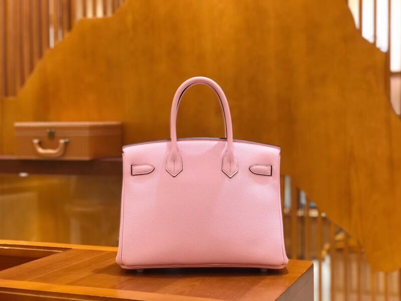 爱马仕 Birkin 30cm 锦葵紫 Togo小牛皮 银扣 原版蜜蜡线 顶级手工缝制 - Image 3