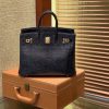 爱马仕 Birkin 25cm 经典黑 野生蜥蜴巨蜥 奢侈尖端 金扣