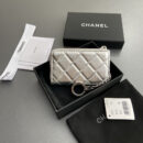 Chanel AP0224零钱包银色小羊皮银扣免检版