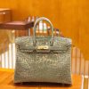 爱马仕 Birkin 铂金包 斑鸠灰 美洲 方块印 25cm