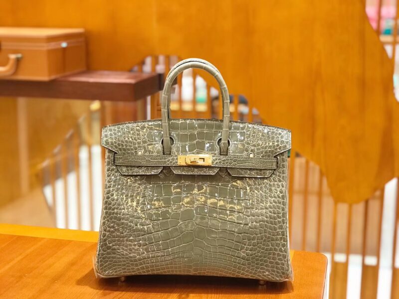 爱马仕 Birkin 铂金包 斑鸠灰 美洲 方块印 25cm